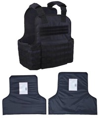 Tactical Scorpion Body Armor Muircat Carrier + Level IIIA Soft Inserts Black