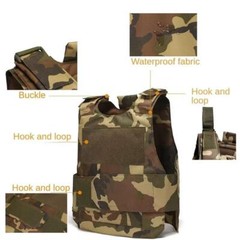Body Bulletproof Vest Front Back Plates Armor Tactical Jacket Guard Security Kit