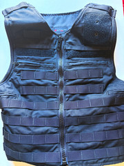 Safariland Tactical Vest Large Black MOLLE Zip Front Adjustable Nylon