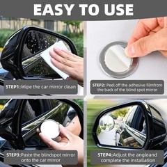 Essential Contraptions Blind Spot Car Mirror 2 Pack-2 Inch Round Rear View