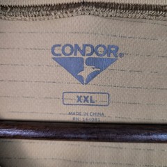 NWT Condor Mens 2XL Tan Trident Short Sleeve Battle Top Shirt Tactical