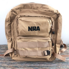 NRA National Rifle Association Desert Tan Khaki Tactical Backpack – 15”x 12”