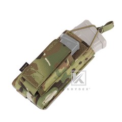 KRYDEX Fast Draw Single 5.56 & Pistol Magazine Pouch Mag Carrier MOLLE MC Camo