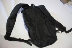 15″ X 11″ X 4″ BACKPACK ALL BLACK WITH “NRA” INSCRIPTION SEWN EMBROIDERED