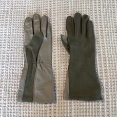US Military Summer Flyers Gloves Type GS/FRP-2 Size 9 Flame Resistant Leather