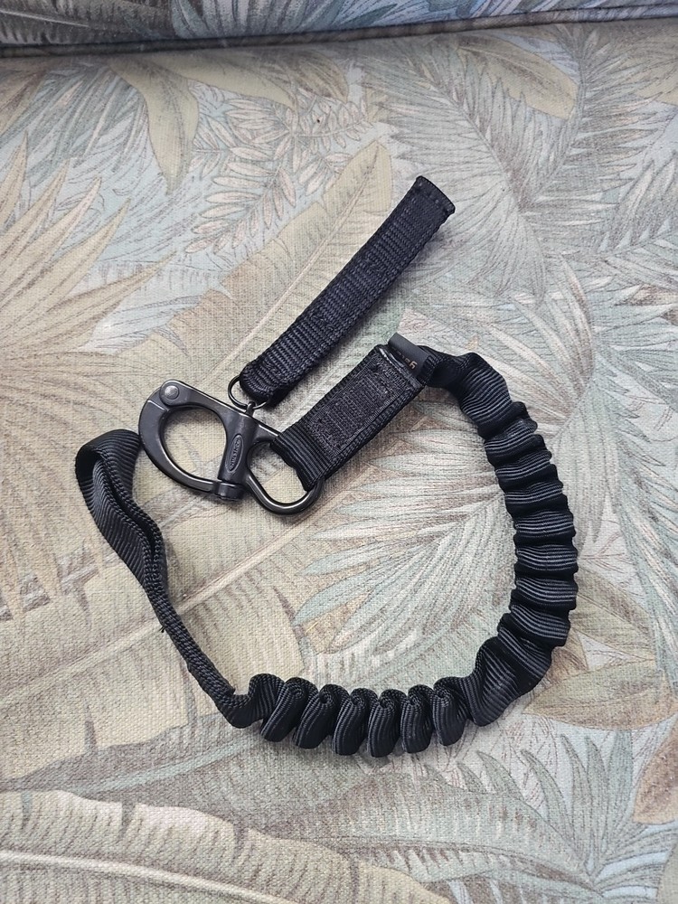 Yates 15NK Tactical Helo Personal Retention Lanyard Black Rescue Hook