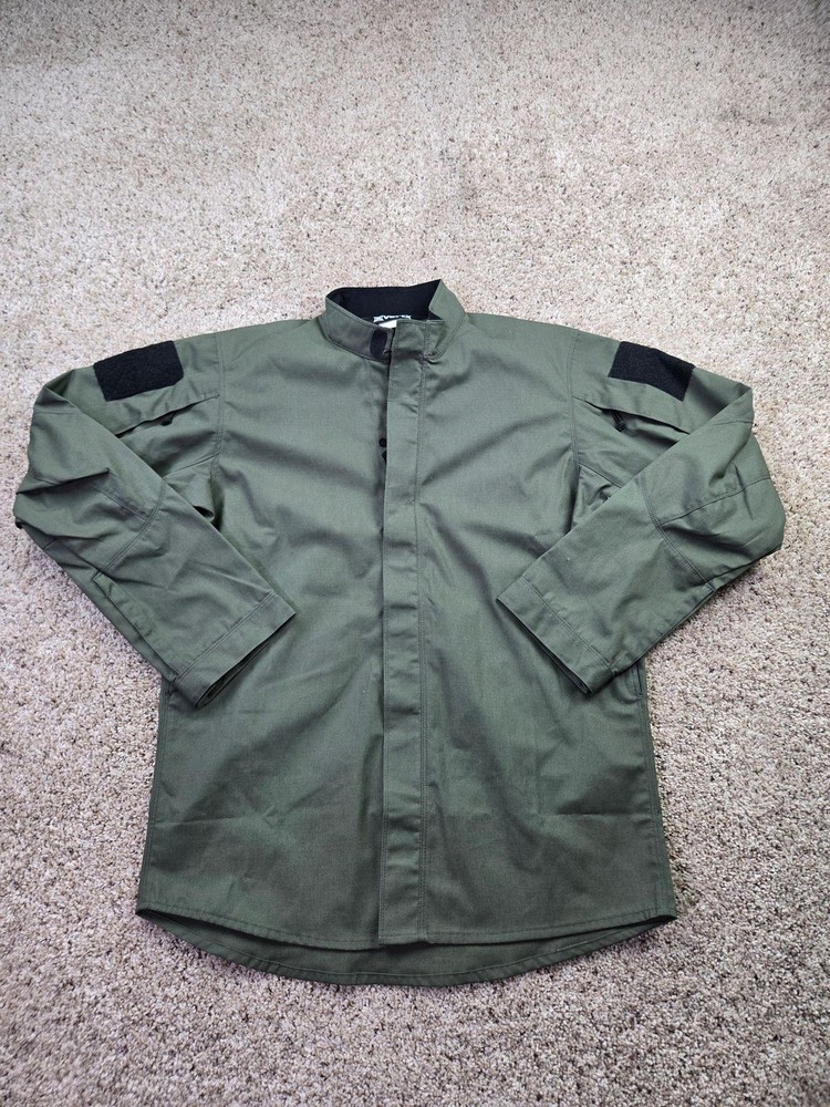 Vertx Gunfighter Shirt Mens Medium Green Tactical Military Long Sleeve VTX8220D