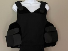 GCS WARRIOR Female Concealable Poly Cotton Armor Carrier Large Long Black