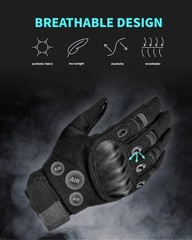 Tactical Gloves for Men, Shooting & Motorcycle Gloves with Hard Shell Knuckle…