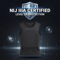 Body Armor Bulletproof Vest NIJ IIIA Stab-Proof Concealed Undershirt Security