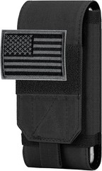Ironseals Tactical Molle Phone Cover Case, Heavy Duty Loop Belt Holster Pouch wi
