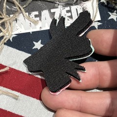 Fight Like A Girl Pink Teal Tactical Hook Loop Patch High Quality 2×2.5”