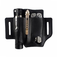 Leather Portable Belt Tool Pouch EDC Portable Storage Bag Flashlight Pouch