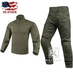KRYDEX Tactical Gen4 Combat Shirt Pants Suit w/ Knee Pads Uniform Duty Cargo RG