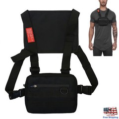 Men Chest Rig Bags Outdoor Harness Tactical Vest Travel Crossbody Shoulder Bag