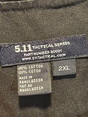 511 Tactical Vest Mens 2XL Black Hunting Cargo Pockets Utility Conceal Rip Stop