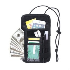 Tactical Travel Pouch Neck Wallet Passport Holder Organizer Case for Women & Men
