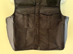 SAFARILAND U1 Clean Uniform Shirt Armor Carrier Front Open 2 Pocket Medium Navy