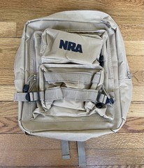 NRA Tactical Backpack Hunting Bag NWOT Lightweight Desert Tan Khaki 15″ x 13″