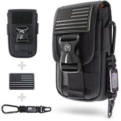 WYNEX Tactical Molle Phone Pouch with Compass Buckle, Tactical Phone Holster Mol