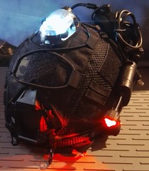 NIJ IIIA Ballistic Helmet + UV-32 RADIO MULTICAM F30 COMM NAV LIGHT IR IFF PTT