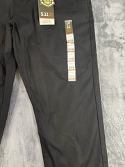 5.11 Tactical Flex-Tac Edge Chino Pants Slim Fit 31×36 Black Cotton 74441