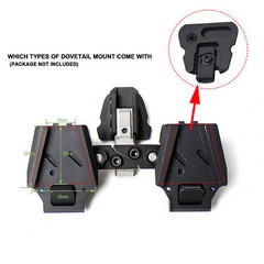 RQE KVC Dual Bridge Mount Metal Stent / K-clip Adapter OSS Obverse Dovatail Shoe