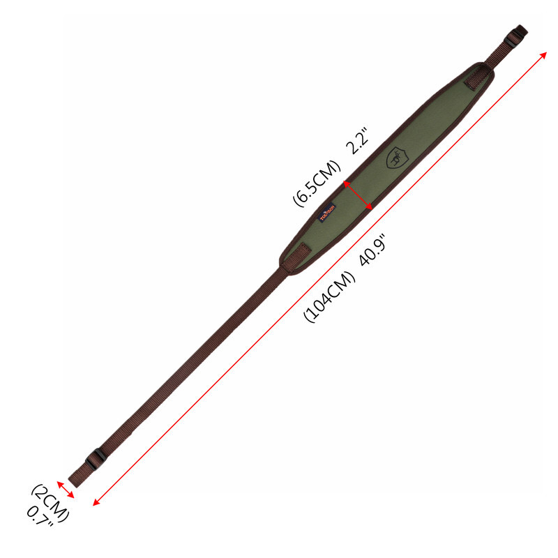 TOURBON Neoprene Rifle Padded Adjustable Sling Anti-slip Green Shotgun Strap USA