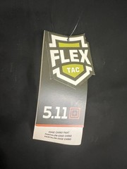 5.11 Tactical Flex-Tac Edge Chino Pants Slim Fit 31×36 Black Cotton 74441