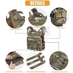 KRYDEX JPC 2.0 Jump Plate Carrier Zip-on Backpack Tactical MOLLE Vest Camouflage