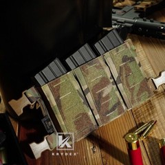 KRYDEX Triple .223 5.56 Magazine Pouch Tactical Placard with Kydex Insert Camo