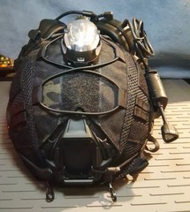 NIJ IIIA Ballistic Helmet + UV-32 RADIO MULTICAM F30 COMM NAV LIGHT IR IFF PTT