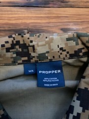 PROPPER CAMO Tactical SHIRT Medium Regular Cargo Pockets Panels Hunting Outdoor