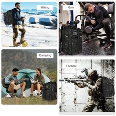 WOLT Military Tactical Backpack for Men 45L Molle Large, Camouflageblack