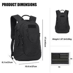 15L Tactical Motorcycle Backpack Rucksack for Outdoor Camping, Trekking & Huntin