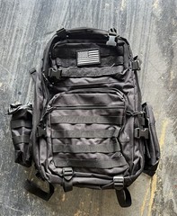 CVLIFE Tactical Black Backpack – 50L To 60L Expandable, 7 Pocket, Molle System