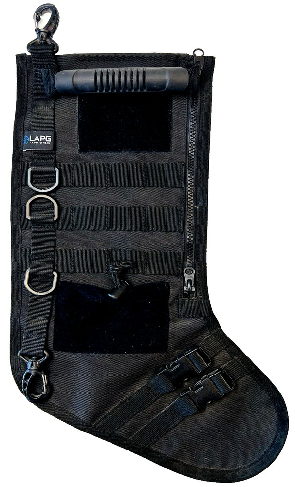 LAPG LA Police Gear Tactical Stocking Boot Car Seat Organizer Black Pouch