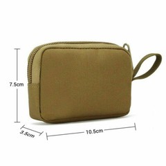 Tactical Keychain Pouch Molle Bag Wallet with Buckle for Earphone Coin Card Key