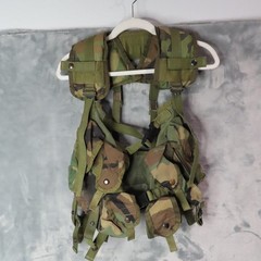 Vintage USGI Enhanced Tactical Load Bearing Vest Woodland Camo One Size ETLBV