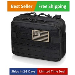 Tactical Molle Admin Pouch of Laser-Cut Design, EDC Tool Pouch with Double La…
