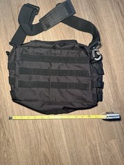 Diplomat Gear Black Nylon Tactical Gear Bag Padded MOLLE Webbing Shoulder Strap
