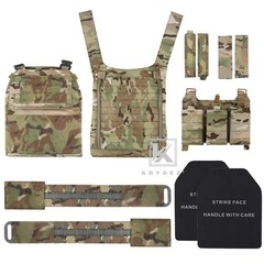 KRYDEX FCPC V5 Plate Carrier Vest Tegris Cummerbund and KTAR Front Flap MC Camo