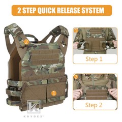 KRYDEX JPC 2.0 Jump Plate Carrier MOLLE Panel Tactical Body Armor Vest Camo