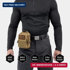 WYNEX Tactical Molle Small Pouch, EDC Utility Belt Phone Gadget Pouch IFAK Molle