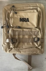 NRA Tactical Backpack Tan Khaki MOLLE Range Hunting Hiking Bag