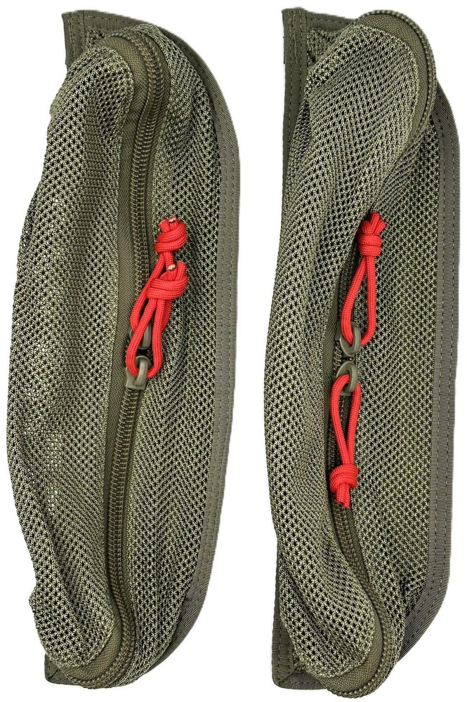 2 Pack Tactical Mesh Zipper Pouch Organizer Ranger Green Utility Storage
