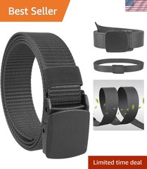 Adjustable Military Tactical Belt with Nickel-Free Plastic Buckle – 1.25 Inches