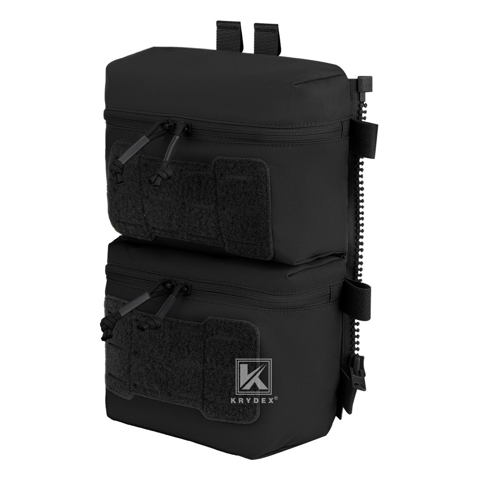 KRYDEX Tactical Back Panel Double Pouch Lightweight Zip Modular Backpack for V5