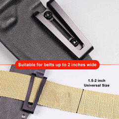 2 Pack Kydex Belt Clip Knife Belt Clip Tactical Belt Buckle Professional Metal H