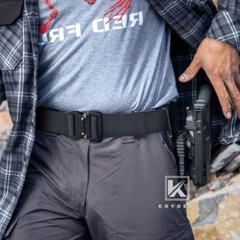 KRYDEX 1.5 in Tactical Belt Rigger Duty Belt Quick Release Double Layers Nylon